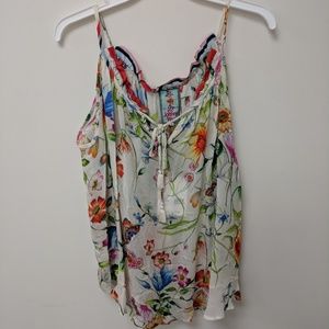 Johnny Was Floral Multicolor Crop Top